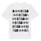 White t-shirt med Dammnäs ordlek t-shirt