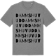Mid Heather Gray t-shirt med Dammshuvud ordlek t-shirt