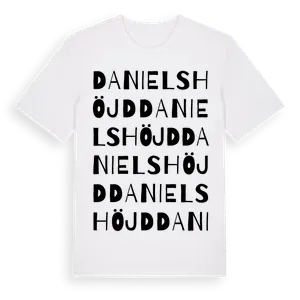 Danielshöjd ordlek t-shirt – ekologisk bomull t-shirt från Pinshirt