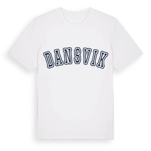 Dansvik college t-shirt – ekologisk bomull t-shirt från Pinshirt