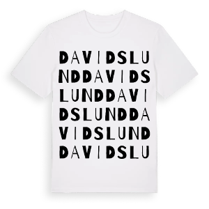Davidslund ordlek t-shirt – ekologisk bomull t-shirt från Pinshirt