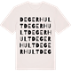 Vintage White t-shirt med Degerhult ordlek t-shirt
