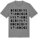 Mid Heather Gray t-shirt med Degerhyltan ordlek t-shirt