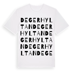 Degerhyltan ordlek t-shirt – ekologisk bomull t-shirt från Pinshirt