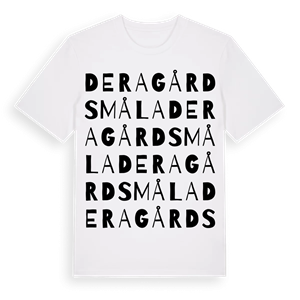 Deragårdsmåla ordlek t-shirt – ekologisk bomull t-shirt från Pinshirt
