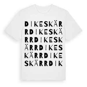 Dikeskärr ordlek t-shirt – ekologisk bomull t-shirt från Pinshirt