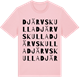 Pink Cotton t-shirt med Djärvskulla ordlek t-shirt