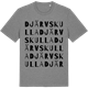 Mid Heather Gray t-shirt med Djärvskulla ordlek t-shirt