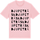 Pink Cotton t-shirt med Djupeträsk ordlek t-shirt