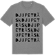 Mid Heather Gray t-shirt med Djupeträsk ordlek t-shirt