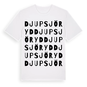 Djupsjöryd ordlek t-shirt – ekologisk bomull t-shirt från Pinshirt