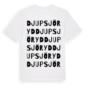 Djupsjöryd ordlek t-shirt – ekologisk bomull t-shirt från Pinshirt