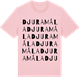Pink Cotton t-shirt med Djuramåla ordlek t-shirt
