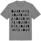 Mid Heather Gray t-shirt med Djuramåla ordlek t-shirt