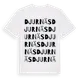 White t-shirt med Djurnäs ordlek t-shirt