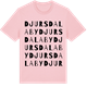 Pink Cotton t-shirt med Djursdala by ordlek t-shirt