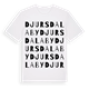 White t-shirt med Djursdala by ordlek t-shirt