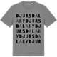 Mid Heather Gray t-shirt med Djursdala by ordlek t-shirt
