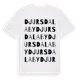 White t-shirt med Djursdala By ordlek t-shirt