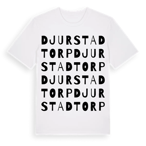 Djurstadtorp ordlek t-shirt – ekologisk bomull t-shirt från Pinshirt