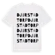 White t-shirt med Djurstadtorp ordlek t-shirt