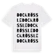 White t-shirt med Dockrössle ordlek t-shirt