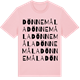 Pink Cotton t-shirt med Dönnemåla ordlek t-shirt