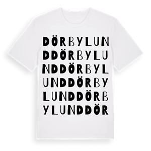 Dörbylund ordlek t-shirt – ekologisk bomull t-shirt från Pinshirt