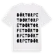 White t-shirt med Dörtorpet ordlek t-shirt