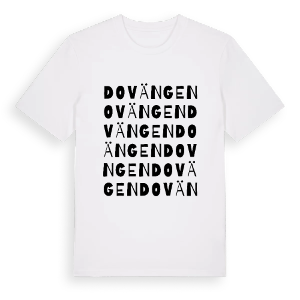 Dovängen ordlek t-shirt – ekologisk bomull t-shirt från Pinshirt