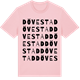 Pink Cotton t-shirt med Dövestad ordlek t-shirt