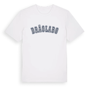 Dräglabo college t-shirt – ekologisk bomull t-shirt från Pinshirt