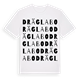 White t-shirt med Dräglabo ordlek t-shirt