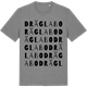 Mid Heather Gray t-shirt med Dräglabo ordlek t-shirt