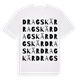 White t-shirt med Dragskär ordlek t-shirt