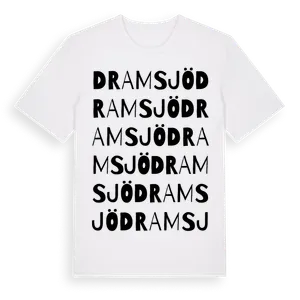 Dramsjö ordlek t-shirt – ekologisk bomull t-shirt från Pinshirt