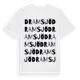 White t-shirt med Dramsjö ordlek t-shirt