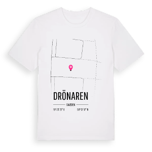 Drönaren karta t-shirt – ekologisk bomull t-shirt från Pinshirt