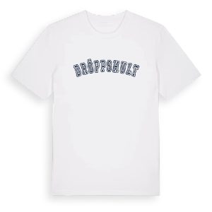 Dröppshult college t-shirt – ekologisk bomull t-shirt från Pinshirt