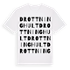 White t-shirt med Drottninghult ordlek t-shirt