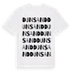White t-shirt med Dunsand ordlek t-shirt