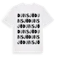 White t-shirt med Dunsjö ordlek t-shirt