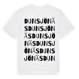 Dunsjönäs ordlek t-shirt – ekologisk bomull t-shirt från Pinshirt