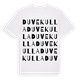 White t-shirt med Duvekulla ordlek t-shirt