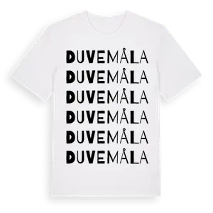 Duvemåla ordlek t-shirt – ekologisk bomull t-shirt från Pinshirt