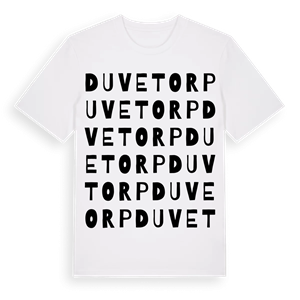 Duvetorp ordlek t-shirt – ekologisk bomull t-shirt från Pinshirt