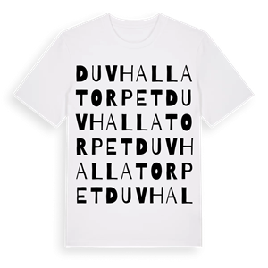 Duvhallatorpet ordlek t-shirt – ekologisk bomull t-shirt från Pinshirt