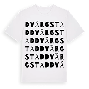 Dvärgstad ordlek t-shirt – ekologisk bomull t-shirt från Pinshirt