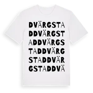 Dvärgstad ordlek t-shirt – ekologisk bomull t-shirt från Pinshirt