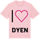 Pink Cotton t-shirt med Jag älskar Dyen t-shirt stort tryck